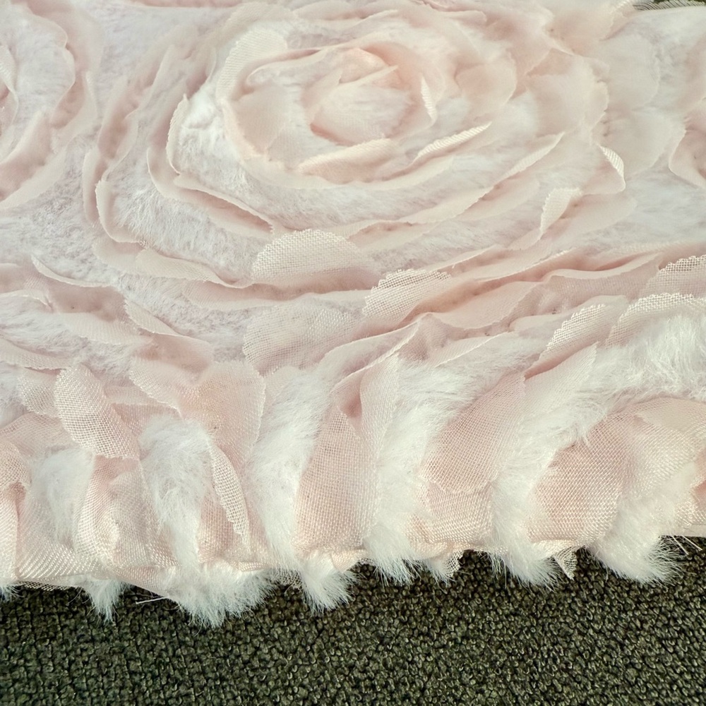 Pottery Barn LoveShackFancy Plush Pink Rosette Stocking - Picture 9 of 10